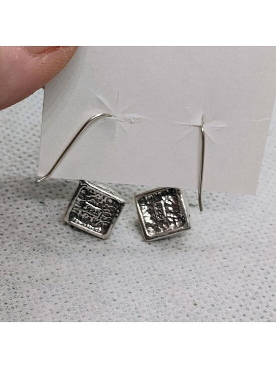 Green Onyx 925 Sterling Silver Dangle Earrings Made in USA New on Card - Picture 4 of 4